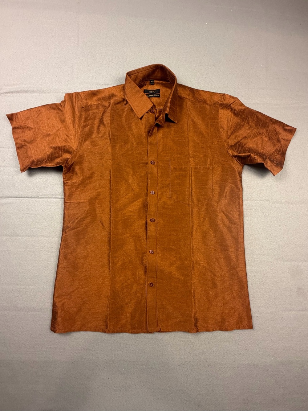 OTTO Rust Orange Short-Sleeve Button-Down Shirt